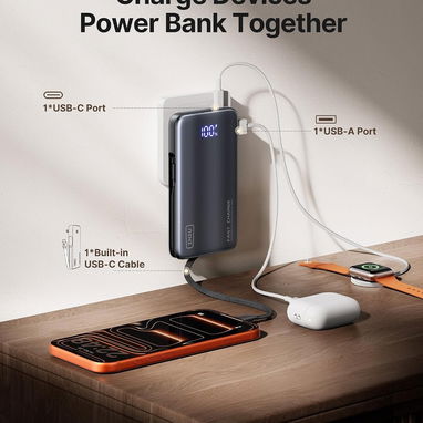 🔋 POWER BANK INIU 10000MAH 45W GAN 3 EN 1 + ENCHUFE Y CABLE USB-C – ENVÍO DISPONIBLE + GARANTÍA - 5/8