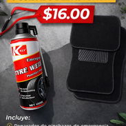 SET DE ALFOMBRILLAS PARA AUTO + REPARADOR DE PINCHAZOS DE EMERGENCIA - Img 56595777