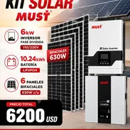 Inversor must 6k + Batería must de 10.24kwh + 6 paneles bifasial de 630w precio 6200 usd - Img 56795155