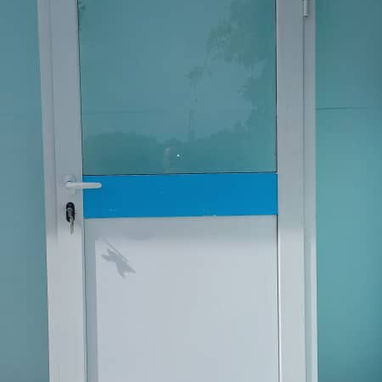 Puertas de alta gama en calidad.material acero cromado y marquetería original de aluminio y cristal - 3/9
