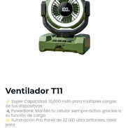 Ventilador recargable T11  10000 mAh :) EM $40 - Img 56462836