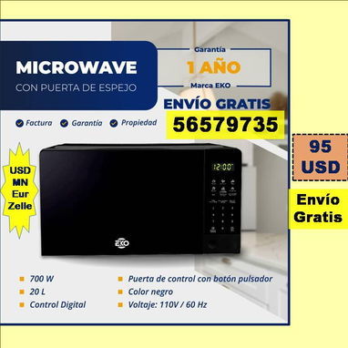 Microwave con Puerta de Espejo 20 L ......95 USD / 56579735 / Envio Gratis / Garantía 1 año - Img 121436885