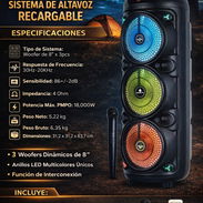 Bocina por Bluetooth con micrófono inalámbrico y mando - Img 55906670