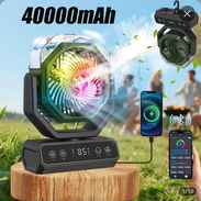 VENTILADOR RECARGABLE 40,000 mAh con luces, humificador y control total por aplicación movil - Img 56785355