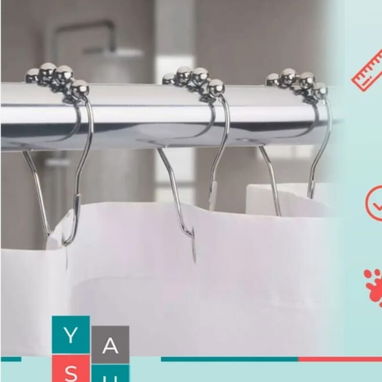 Juego de 1 cortina con alfombra antideslizante para baños. NUEVAS! - Img 123334128