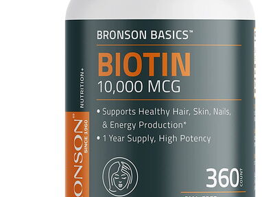biotina 10,000 MCG apoya la producción saludable del cabello, piel, uñas  apoyo de Belleza de Alta Potencia 360 Tab 25$ - Img main-image-42316298
