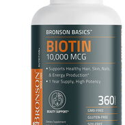 biotina 10,000 MCG apoya la producción saludable del cabello, piel, uñas  apoyo de Belleza de Alta Potencia 360 Tab 25$ - Img 42316298