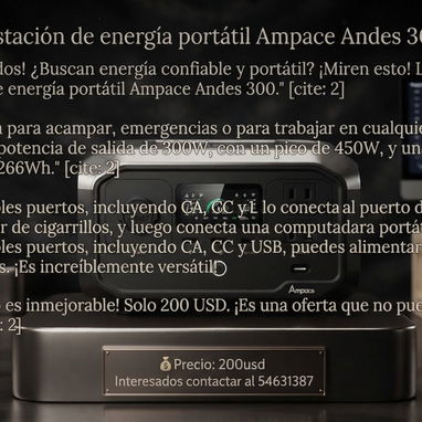 Estacion de energia Ampace de 300W - 2/3