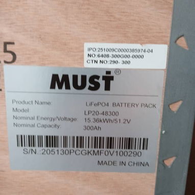 Inversor todo en uno Must 6k + Batería 15 k 120-240 v HBP33-6048 TLV - Img 119367814