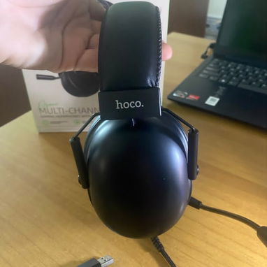 🚧 Hoco W113 - Auriculares para juegos USB 7.1 negros con micrófono omnidireccional 🚧 - 2/3