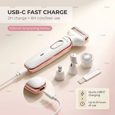 Afeitadora Eléctrica para Mujeres, Kit de Aseo Recargable 4 en 1 - Img 122430576