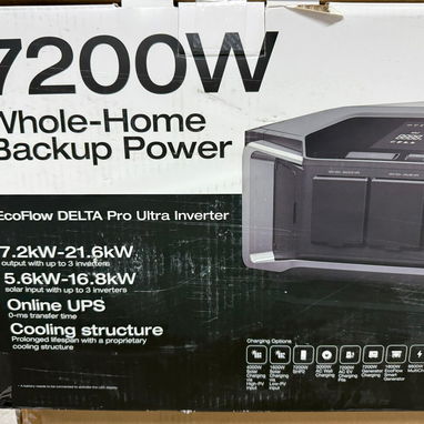 PLANTA ELECTRICA ECOFLOW DELTA PRO ULTRA 7200 W DE TRABAJO CONTINUO, 14400 W PICOS. SOLO INVERSOR SIN BATERIA - Img 115232672