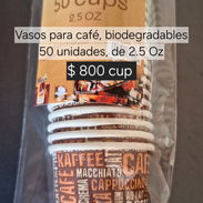 ABSORBENTES, VASOS TÉRMICOS, VASOS DE CAFÉ, DESECHABLES - Img 55306753