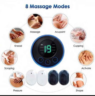 Electro-Masaje para cara, cuello, espalda, piernas y brazos con parches: EN SU CASA. Captura inteligente de acu-puntos. - Img 85644448