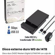 Disco duro externo 14TB new* Disco externo WD/ Disco duro de 14TB/ Disco externo Western Digital/ Disco duro WD - Img 42319858