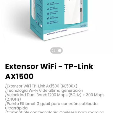 Extensor WiFi - TP-Link AX1500 (RE500X).Tecnología Wi-Fi 6 de última generación - 2/2