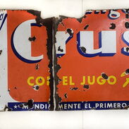 antiguo cartel esmaltado de Refrescos Crush - Img 45586224