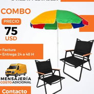 SOMBRILLA DE PLAYA + 2 SILLAS - Img 56705956