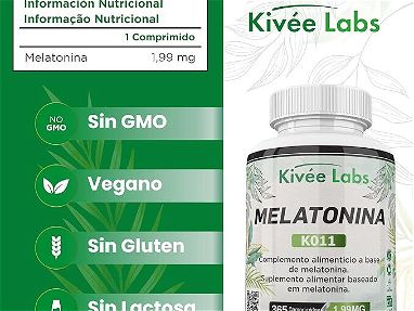 KivéeLabs® 365 Comprimidos Melatonina Pura 1,99 mg (Suministro 1 Año) | Rápida Asimilación .sellado. vence 11/2026 - Img 70334136