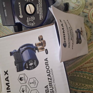 Presurizador Grimax, enrollado cobre, Caudal 35 L/min, 145W, 3/4 " entrada y salida - Img 121429464