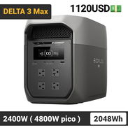 EcoFlow DELTA 3 Max Con 2048Wh, 2400W - Pico 4800W, Carga Rápida y Batería LiFePO Estación de Energía Portátil 1120USD - Img 55203345