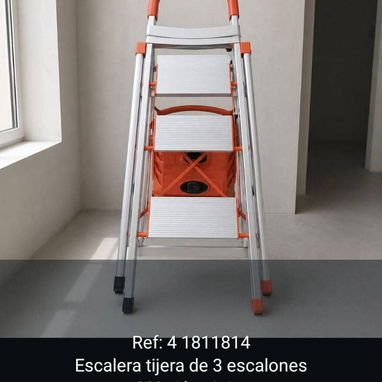 Escalera de mano plegable doméstica, de 3 pasos, 4 pasos y 6 pasos, de colores y diseños elegantes, ligeras o robustas. - 3/5