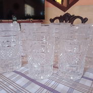 Juego de 6 vasos y hielera de cristal de Bohemia - Img 51981294