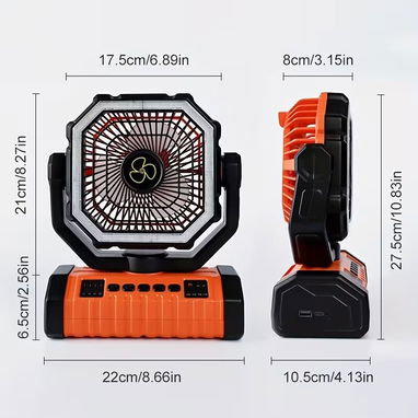VENTILADOR RECARGABLE YOOMUE MODELO X11 20000MAH LED CONTROL REMOTO 4 VELOCIDADES ENVÍO DISPONIBLE + GARANTÍA - 10/10