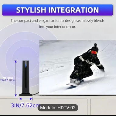 Antena de TV Digital Portátil de Alta Definición 2025 con Base Magnética y Alimentación USB - Img 120804467