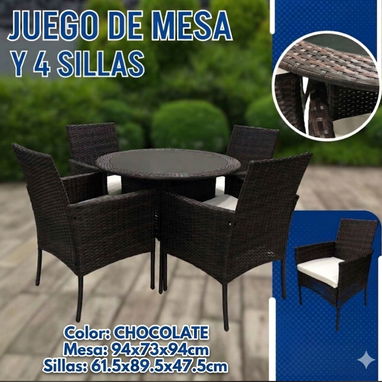 Mesa de terraza con 4 silla varios modelos - 2/2
