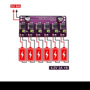 Módulo Cargador 6×18650 – Placa de Carga para Baterías de Litio 4.2V 1A por Canal | Entrada 5V - Img 55263995