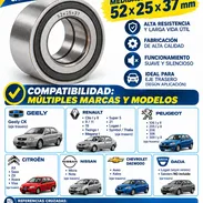 Pareja de rodamientos traseros 52x25x37 para Geely CK antiguo, Renault, Peugeot 206,205, citroen y muchos más se le ada - Img 48406323