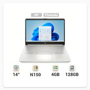 Laptop HP 14", Procesador Intel N150 (Modelo: 14-dq6105dx) 4 GB RAM, 128 GB UFS - Plateado (Nuevo) 🔶 $285 - Img 57308121
