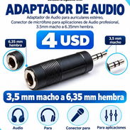 Adaptador de Audio minijack 3.5mm a Jack 6.5mm (TELE) - Img 49380678