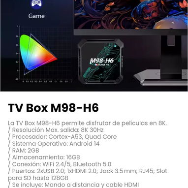 TV Box M98-H6 permite disfrutar de películas en 8K. - 4/6