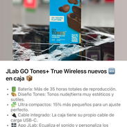 🎧 JLab GO Tones+ True Wireless – Nuevos en caja ✅ Más de 35 horas de batería total ✅ Diseño compacto y estético en to - Img 57557310