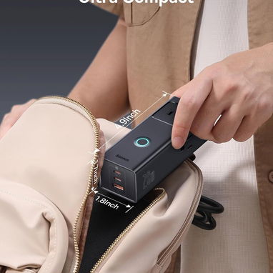Regleta Baseus PD20W Con 3 Tomas AC + 3 Puertos USB Carga Rápida GaN 20W Para Hogar u Oficina 🔌⚡ Envío Disponible - Img 109381174