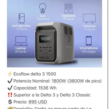 Estaciones de energía EcoFlow de la serie 3. NUEVO. ENTREGA INMEDIATA - Img 121002048