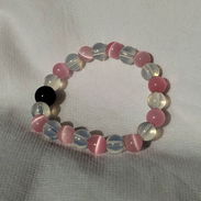 Pulsera de piedra Lunar y Ojo de gato Rosa - Img 51761435