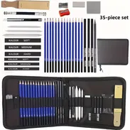 JUEGO S DE LAPICES GRADUADOS COLORES,PINCELES ,KIT COMPLETO PARA EMPEZAR EN EL MUNDO DEL ARTE !!!!! - Img 55443085