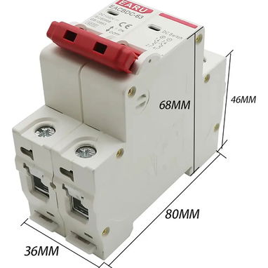 EARU , Breaker DC (Corriente Directa) de 16A de 2 polos (Vedado) - Img 124594656