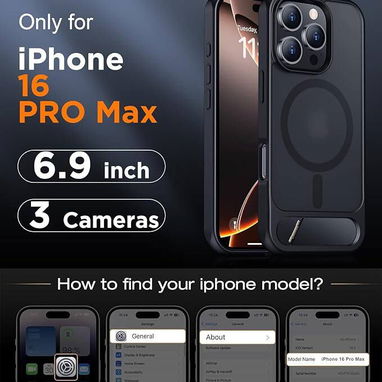 🪷Temdan Funda Magnética para iPhone 16 Pro Max – Translúcida Mate🪷 - 2/6