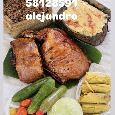 Comida cubana , puerco asado , pierna asada - 5/10