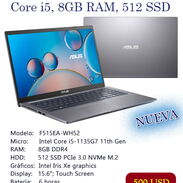 Laptop Asus Core i5 8GB RAM 512 SSD (NUEVA) - Img 45281130