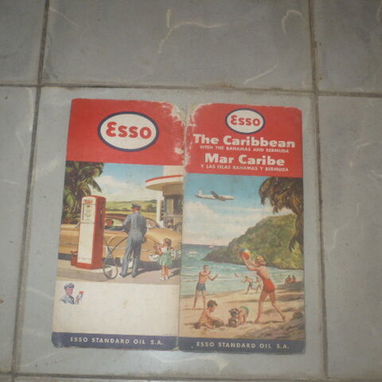 Mapa vintage ESSO de islas del Caribe - Img 118932531