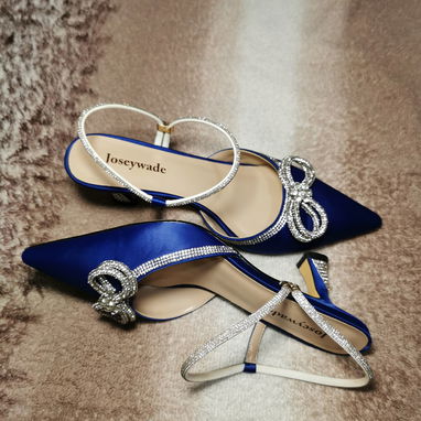 ​💙 Zapatos de Fiesta Azul Rey Joseywade con Pedrería – $25 USD - 4/5