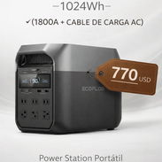 ECOFLOW DELTA 3+ CABLE DE CARGA AC( ORIGINAL DE ECOFLOW) - Img 57320226