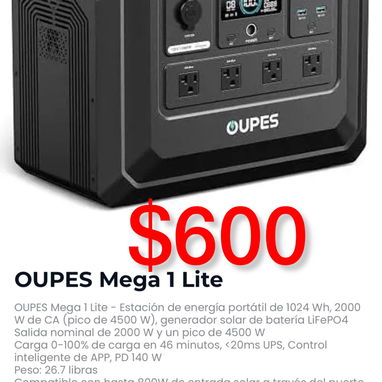 🔥¡REBAJAS DE PRECIOS! ESTACIONES DE ENERGÍA+ECOFLOW+ PANELES SOLARES + INVERSORES + BATERÍAS + PLANTAS ELÉCTRICAS Y MÁS - 12/15