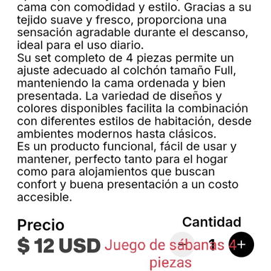 Juego sábanas 4 piezas. - 2/3