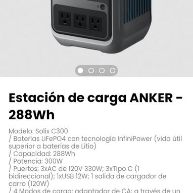 Estación de carga ANKER - 288Wh. Baterías LiFePO4 con tecnología InfiniPower (vida útil superior a baterías de Litio) - 3/3